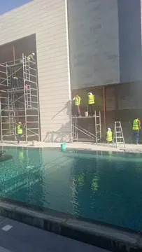 مشروع تنظيف واجهات ومرافق شركة الراجحي بالرياض